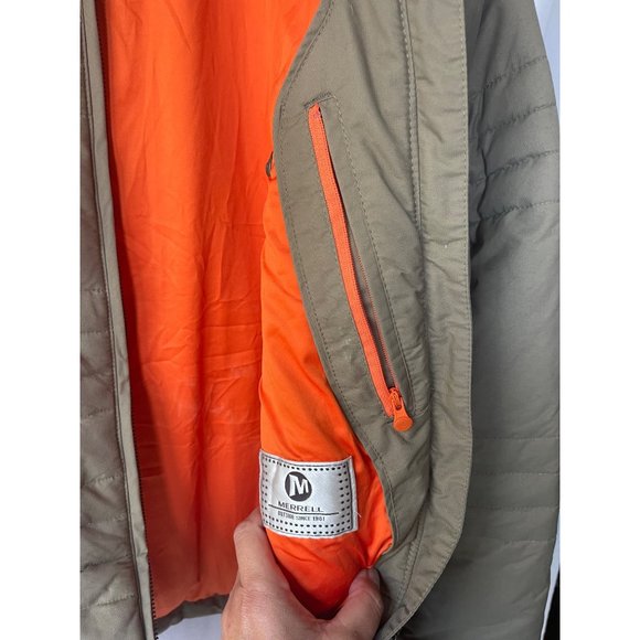 Merrell Align Zip Up Quilted Zip Pockets Puffer Jacket Sage Women Size M - Picture 4 of 8